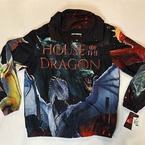 Members Only x House of the Dragon HBO Game of Thrones Windbreaker Men size Larg